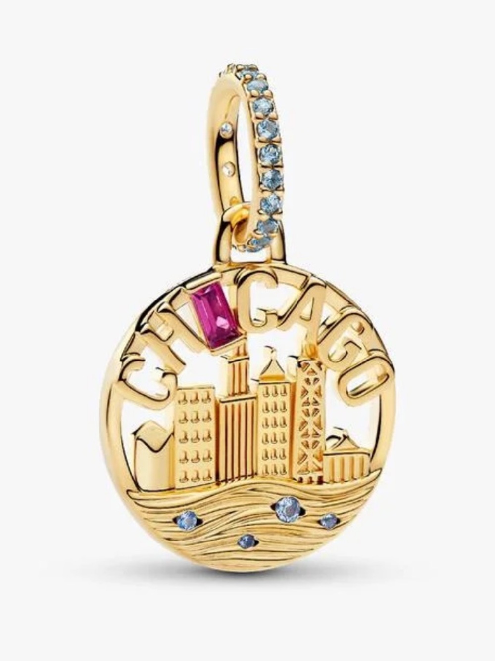 NWOT Chicago Skyline Dangle Charm Sterling Silver 925